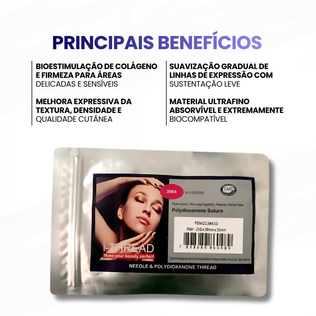 Pacote de Fios Lisos Eyebag Mono Cânulados 30G - 38x50mm - (02 blister c/ 10 unidades cada) - MedBeauty - imagem 2