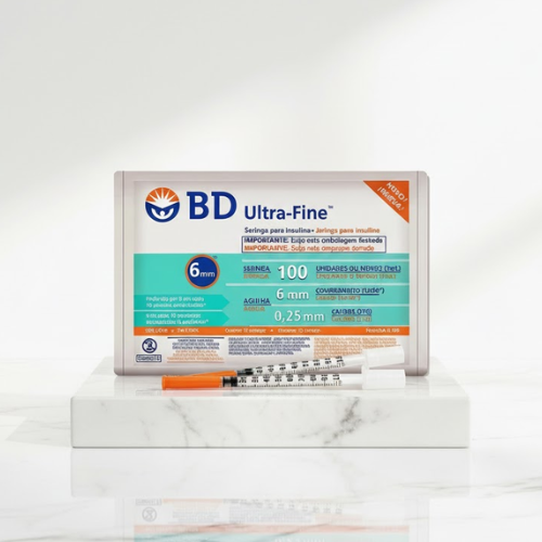 Pacote seringa de Insulina Ultra Fine BD 1ml - 31G -100ui - 10 un