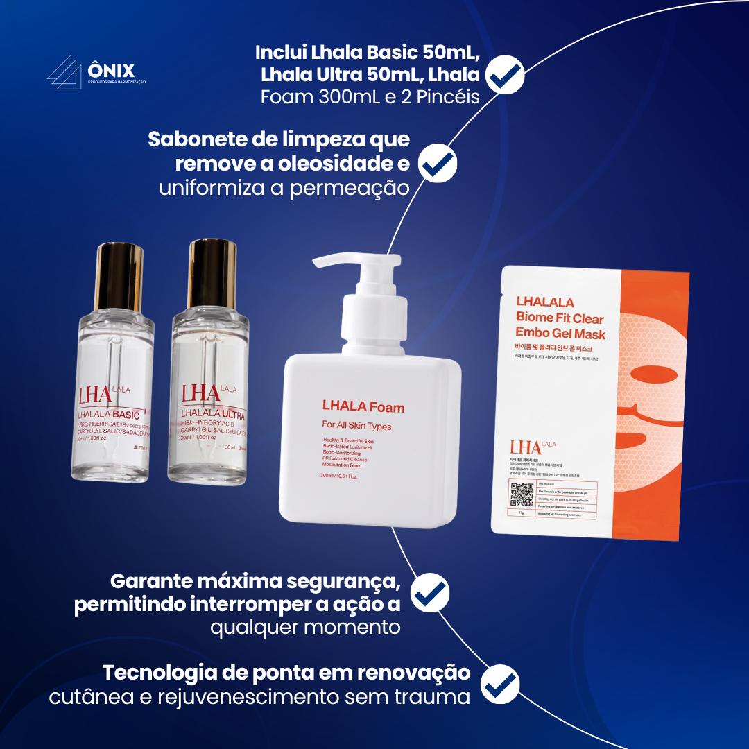 Lhala Peel - Kit c/ (Kit-Lhala Basic 50mL + Lhala Ultra-50mL + 02 Pincel + Sabonete 300mL) - imagem 3