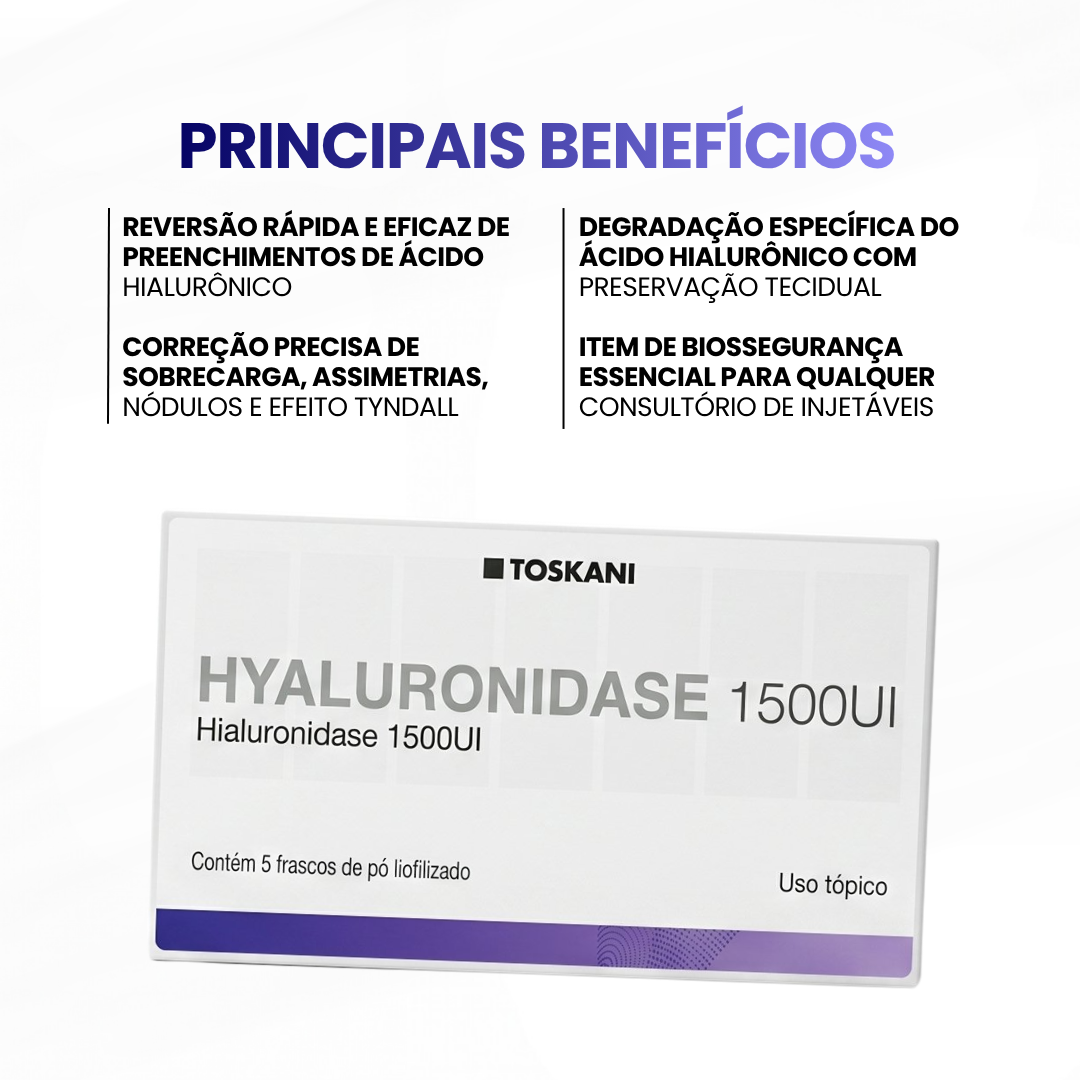 Hyaluronidase 1500UI - Toskani (Caixa com 5 frascos) - imagem 2