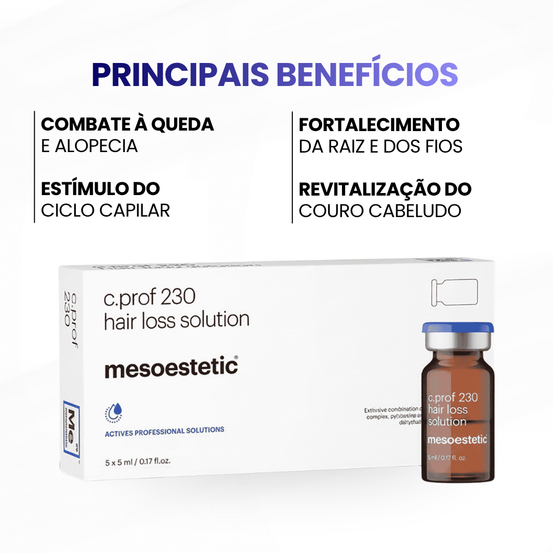 C Prof 230 Hair Loss Solution 5x5ml - Mesoestetic - imagem 2