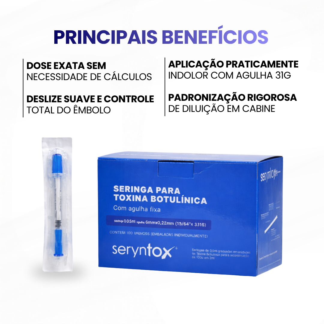 Seringa de 0,5mL para reconstituição de 100u em 2ml - Seryntox - imagem 2
