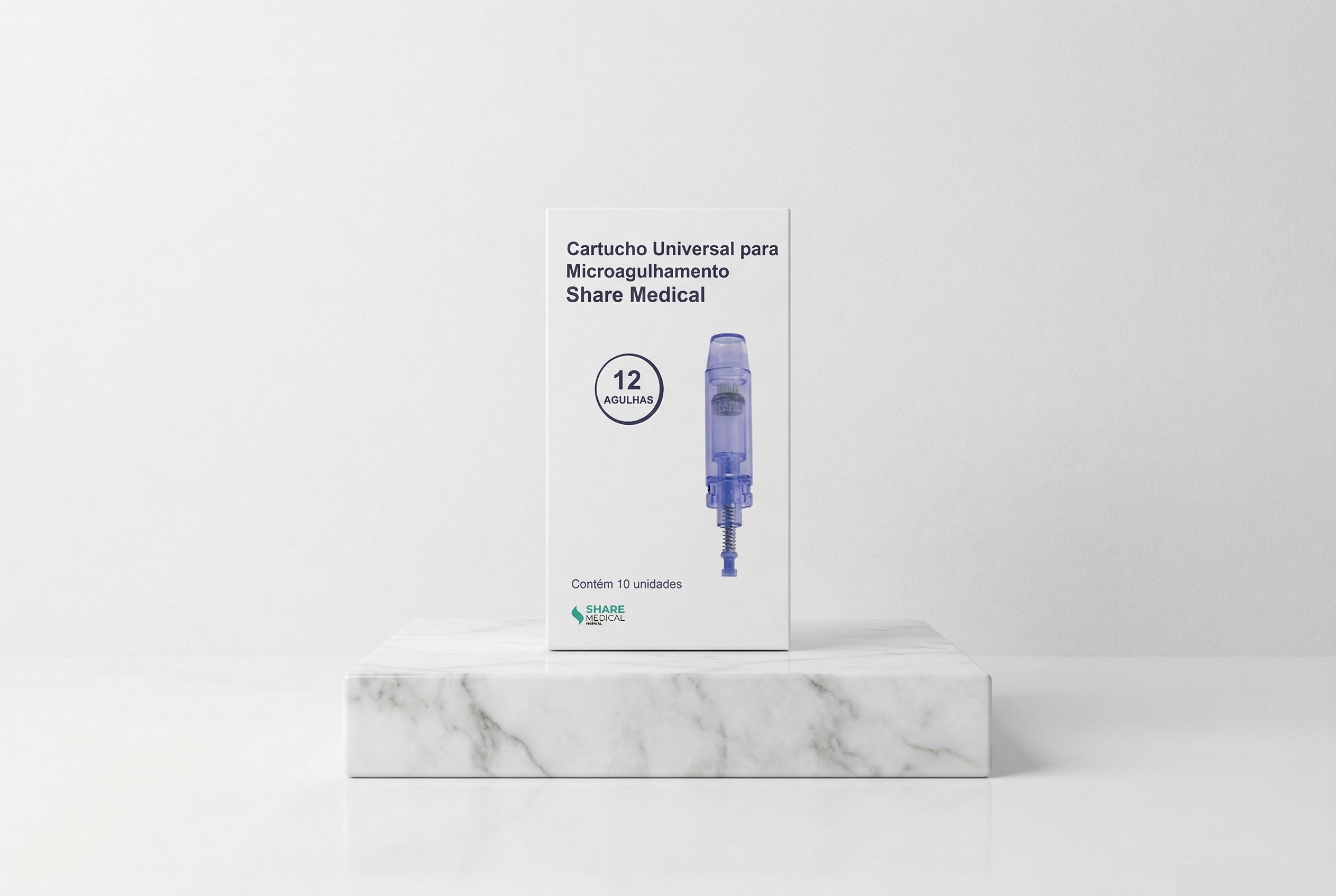 Cartucho Universal para microagulhamento 12 agulhas (10 unidades) - Share Medical - COR AZUL