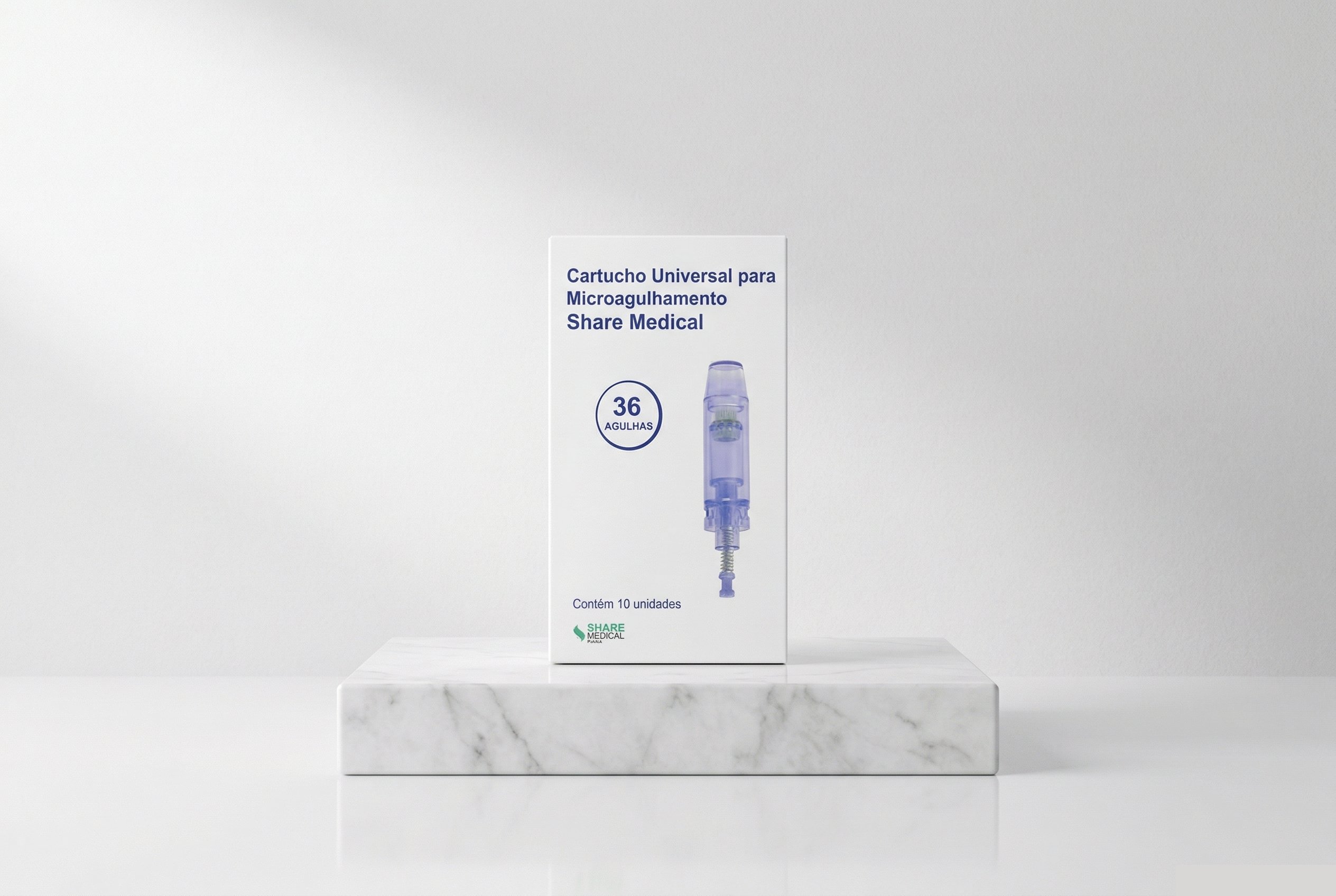 Cartucho Universal para microagulhamento 36 agulhas (10 unidades) - Share Medical - COR AZUL
