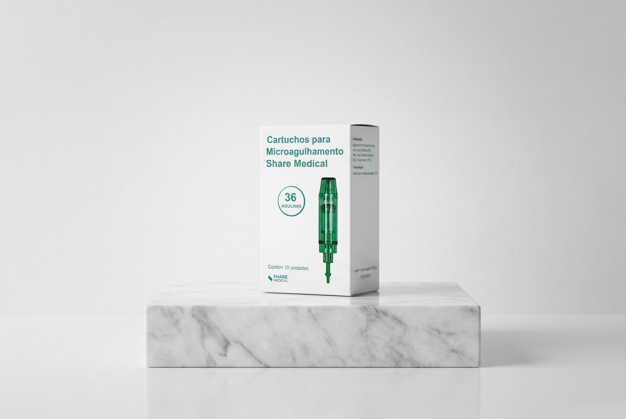Cartucho para microagulhamento 36 agulhas (10 unidades) - Share Medical - COR VERDE