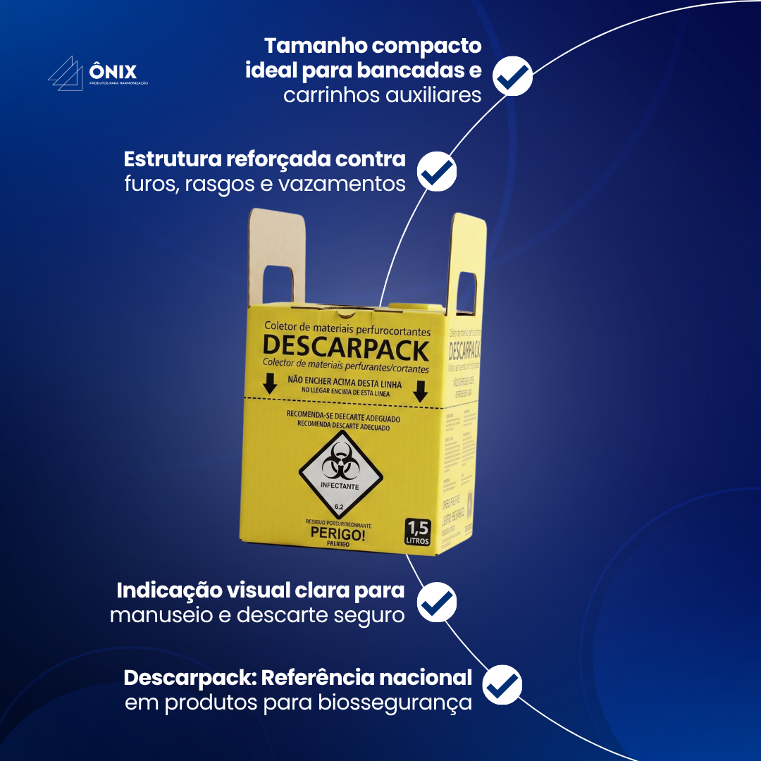Coletor de Mat/ Perfuro Cortante 1,5L (DESCARPACK) - imagem 3