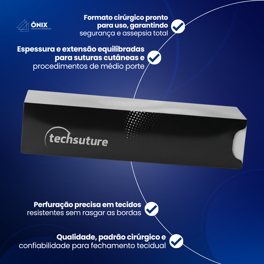 Nylon Blue/Poliamida Azul Monofilamento 2-0 70 CM 30 MM 3/8 Triangular Corte Reverso - R (12 unidades) - imagem 3