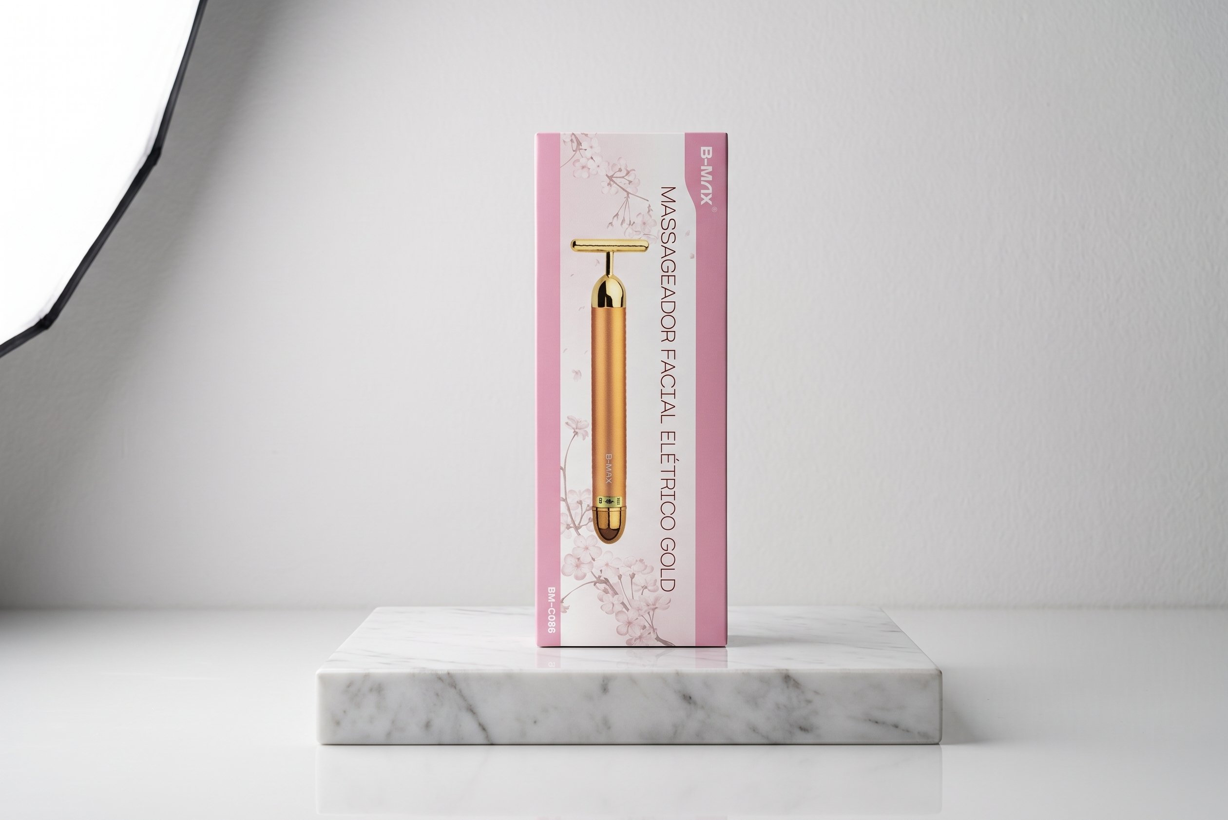 Massageador Facial Vibrata Gold Harmonizacao Antirugas Botox Cor Dourado - imagem 2