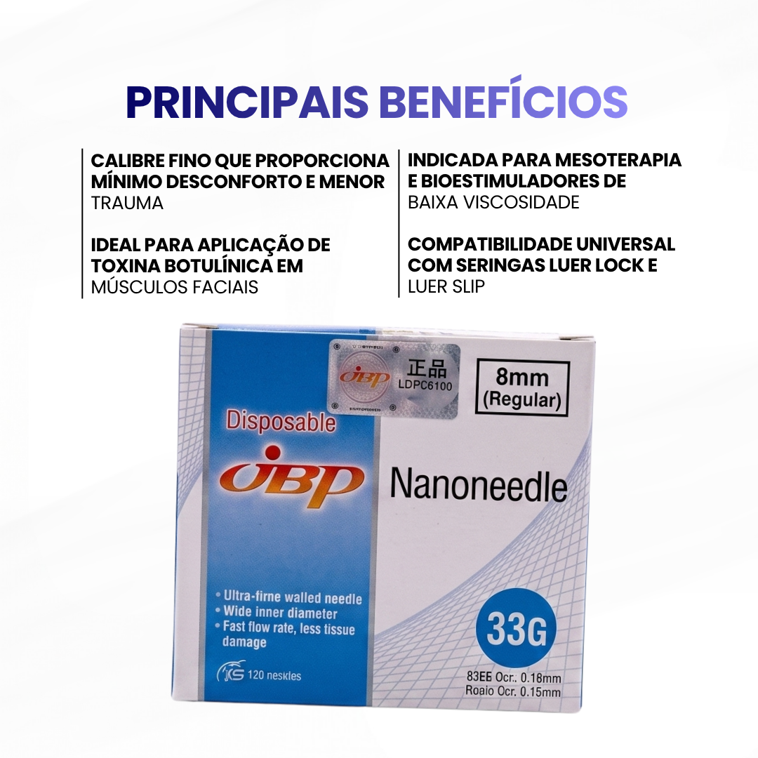 Agulha Hipodermica 33g - 8mm - Medbeauty - imagem 2