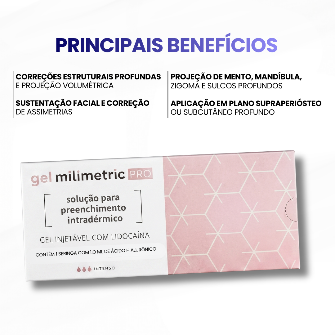 Milimetric Pro Intenso c/ lidocaína + Cânula 21g (1x1ml) + Agulha 21g - imagem 2